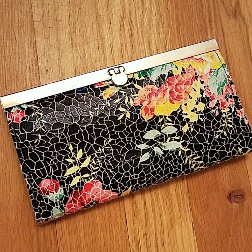 Floral Mosaic Patterned Wallet